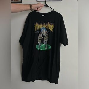 Black Thrasher Rick and Morty graphic tee tshirt